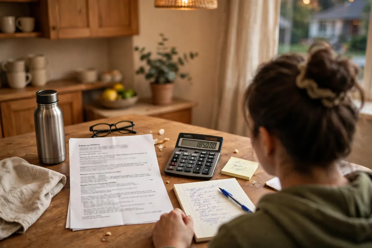 Homeowner reviewing a mold remediation cost estimate