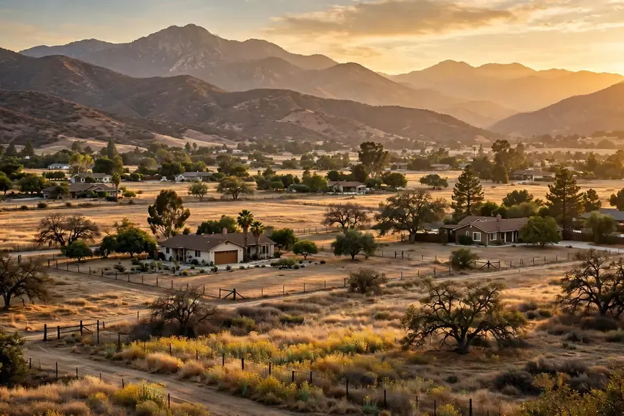 Semi-rural homes with mountain backdrop in San Jacinto, CA