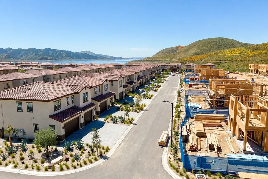 New tract homes in Winchester, CA